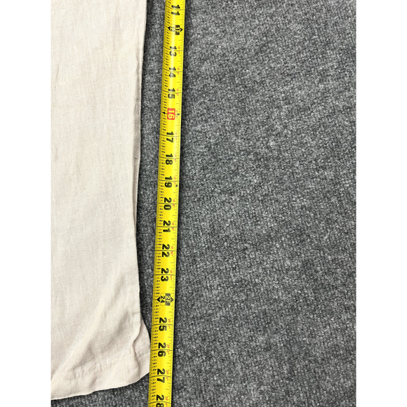 Linen Coastal Beach Resort Rustic Pants M Coastal Boho Minimalist Italy Vacation - Picture 10 of 11